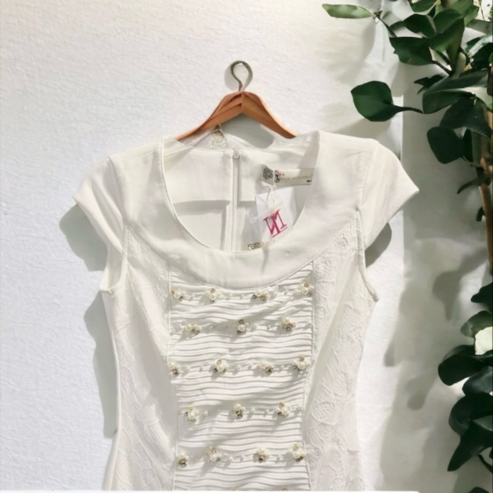 Nice Istanbul Ekru By Guess Embellished Mini Dress - Picture 7 of 14